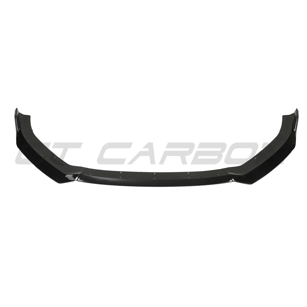 AUDI A3 S-LINE & S3 8V FACELIFT 2017-2020 GLOSS BLACK SPLITTER V2-Splitter-BLAK BY CT-CT Carbon - High-quality carbon fiber and gloss black aerodynamic parts for premium sports and luxury vehicles.