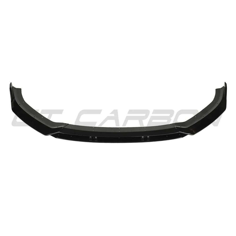 AUDI A3 S-LINE & S3 8V FACELIFT 2017-2020 GLOSS BLACK SPLITTER V3-Splitter-BLAK BY CT-CT Carbon - High-quality carbon fiber and gloss black aerodynamic parts for premium sports and luxury vehicles.