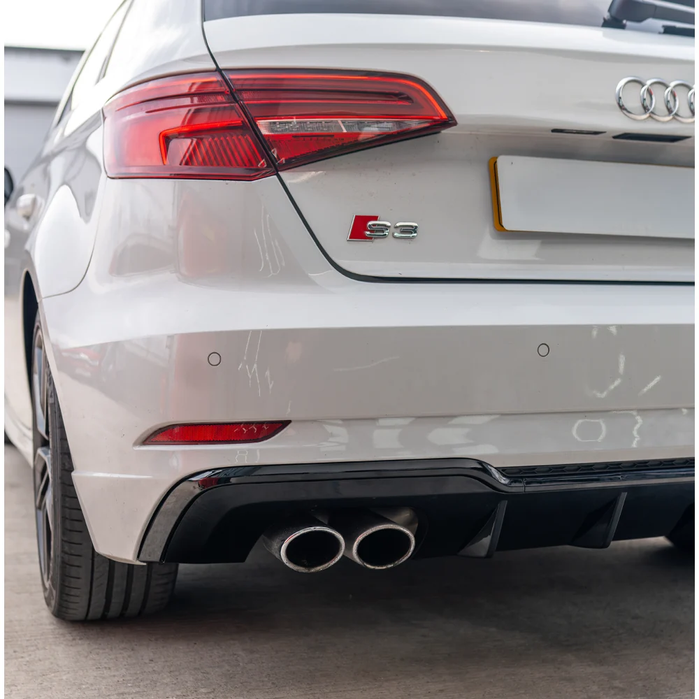 AUDI A3/S3 8V FACELIFT SPORTBACK 5 DOOR GLOSS BLACK DIFFUSER-Diffuser-BLAK BY CT-CT Carbon - High-quality carbon fiber and gloss black aerodynamic parts for premium sports and luxury vehicles.