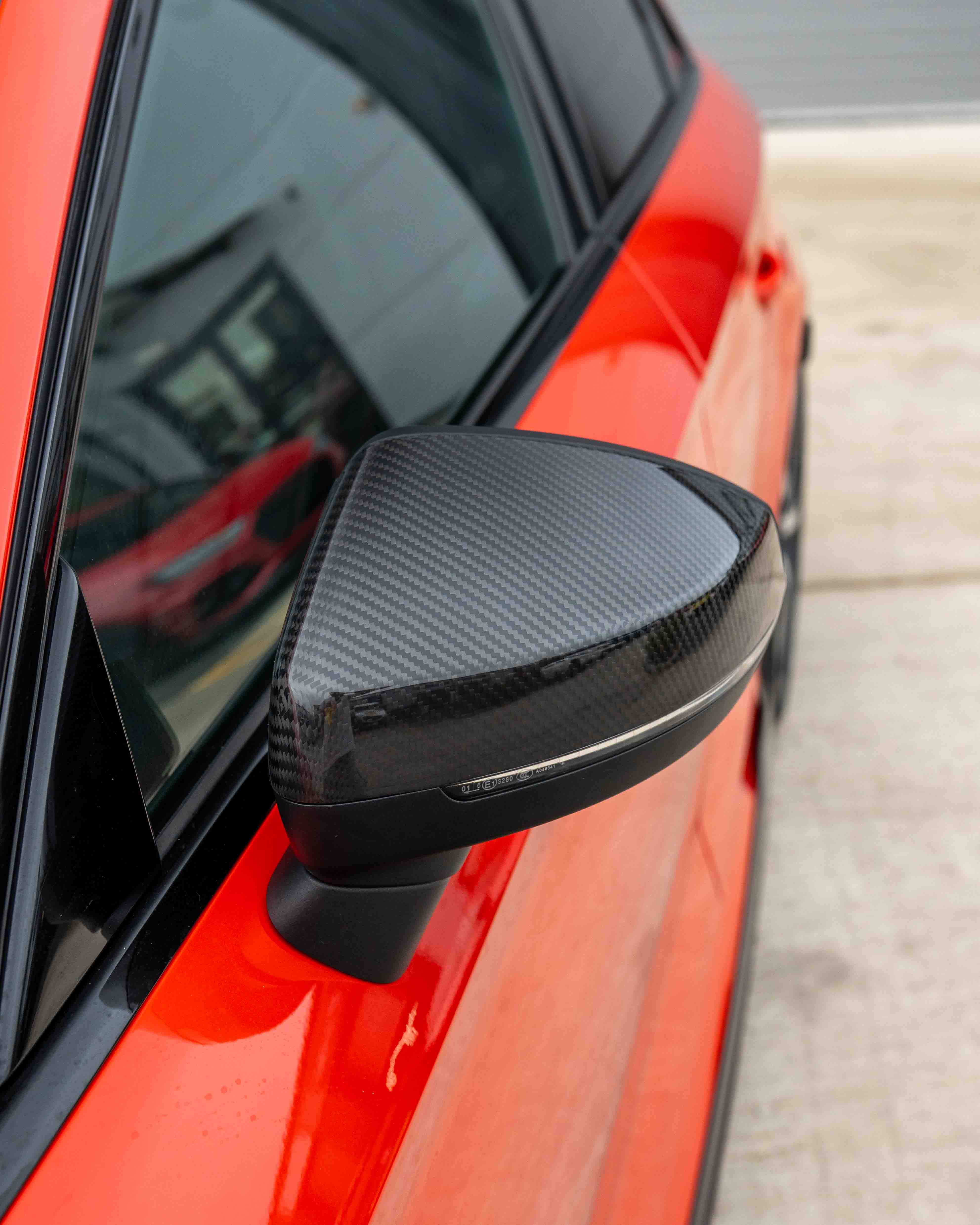 AUDI A3 S3 RS3 8V PRE-PREG CARBON FIBRE MIRRORS - WITH LANE ASSIST-Accessories-CT CARBON-CT Carbon - High-quality carbon fiber and gloss black aerodynamic parts for premium sports and luxury vehicles.