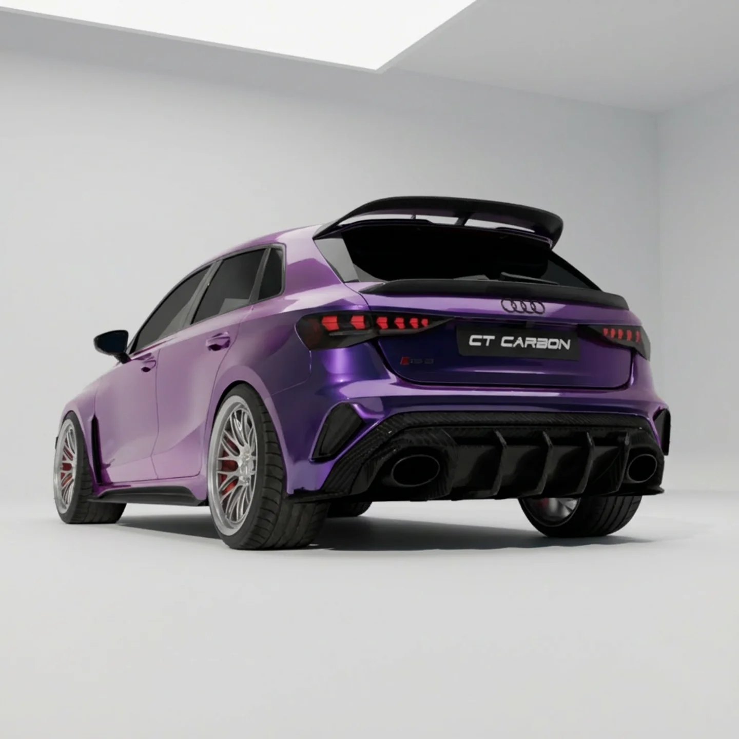 AUDI A3/S3/RS3 8Y 2022+ SPORTBACK CARBON FIBRE SPOILER - CT DESIGN V3