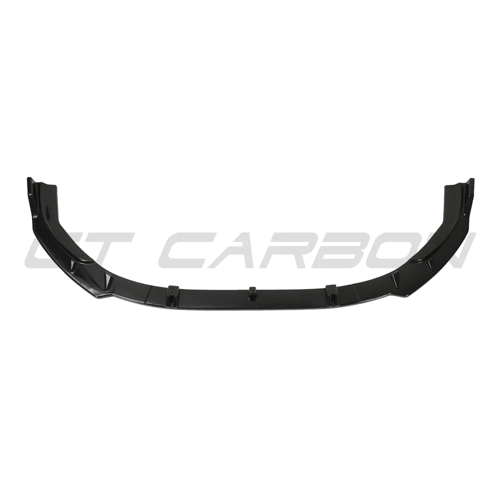 AUDI A4/S4 B9.5 2020-2024 GLOSS BLACK SPLITTER-Splitter-BLAK BY CT-CT Carbon - High-quality carbon fiber and gloss black aerodynamic parts for premium sports and luxury vehicles.