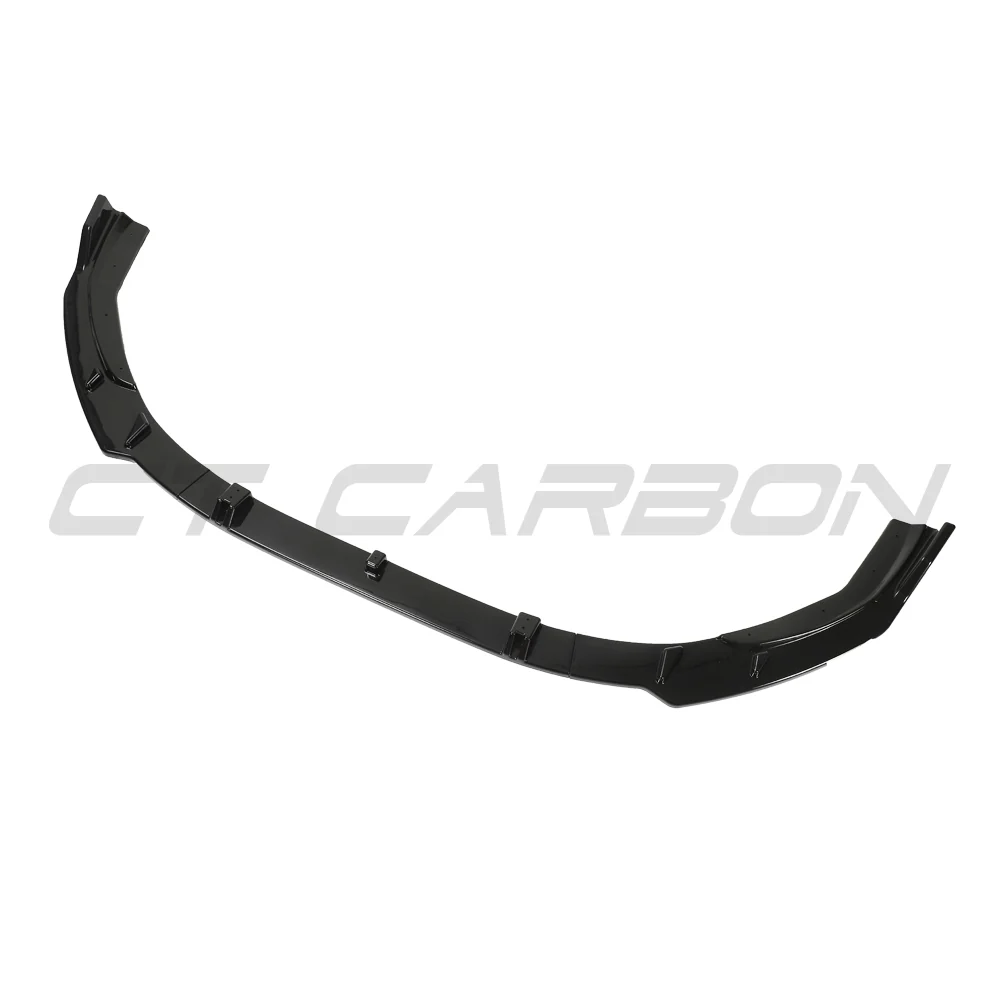 AUDI A4/S4 B9.5 2020-2024 GLOSS BLACK SPLITTER-Splitter-BLAK BY CT-CT Carbon - High-quality carbon fiber and gloss black aerodynamic parts for premium sports and luxury vehicles.