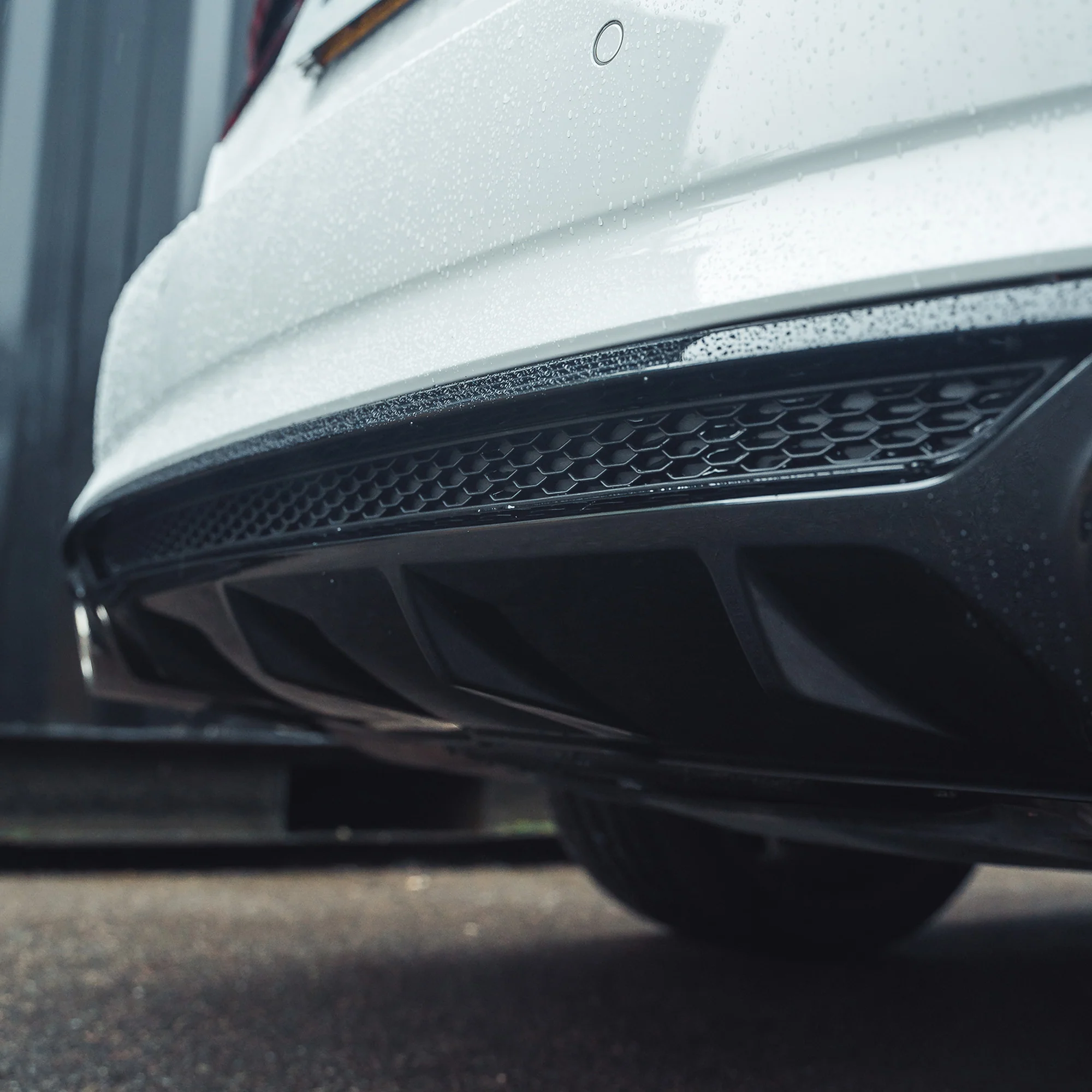 AUDI A5/S5 B9 2016-2019 GLOSS BLACK DIFFUSER-Diffuser-BLAK BY CT-CT Carbon - High-quality carbon fiber and gloss black aerodynamic parts for premium sports and luxury vehicles.