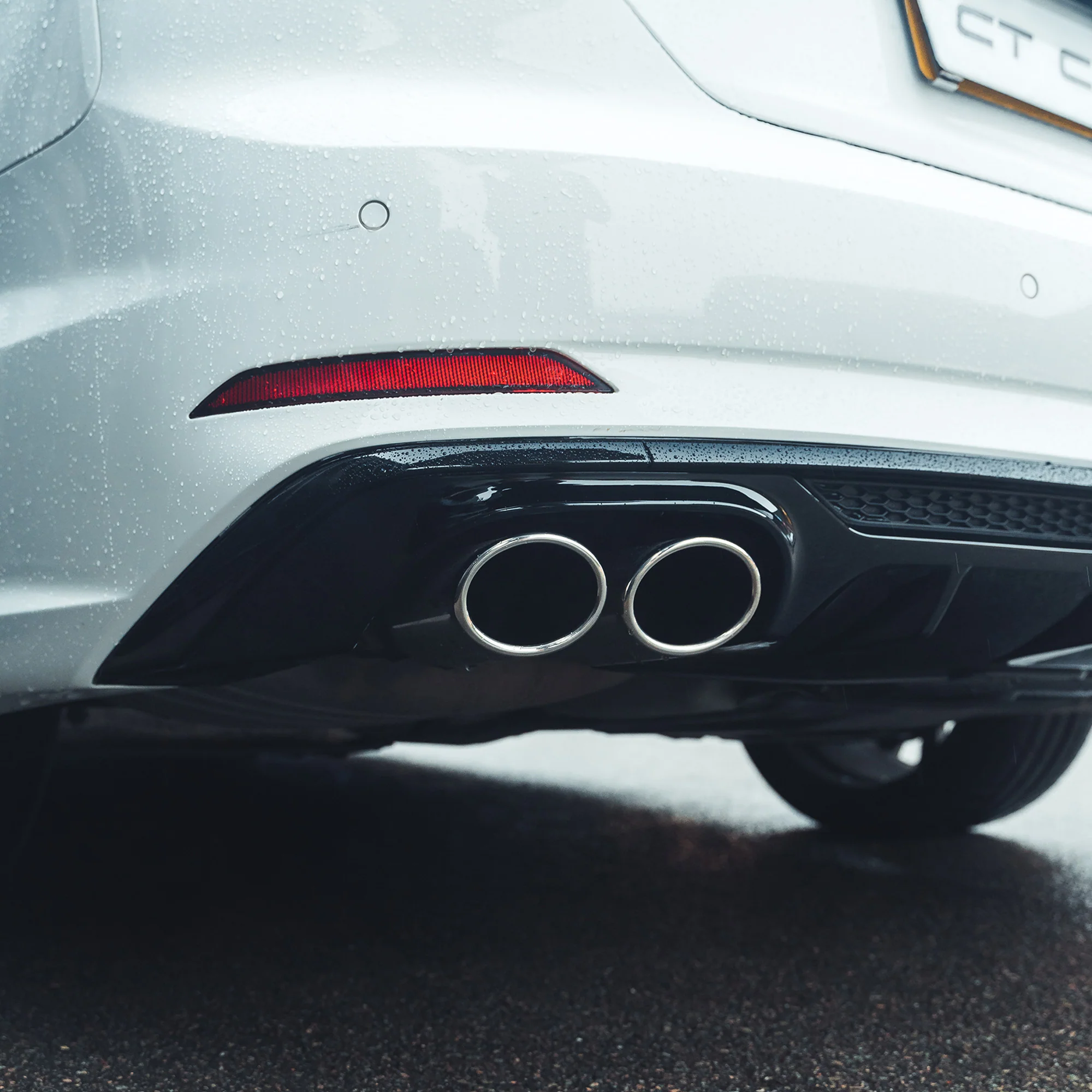 AUDI A5/S5 B9 2016-2019 GLOSS BLACK DIFFUSER-Diffuser-BLAK BY CT-CT Carbon - High-quality carbon fiber and gloss black aerodynamic parts for premium sports and luxury vehicles.
