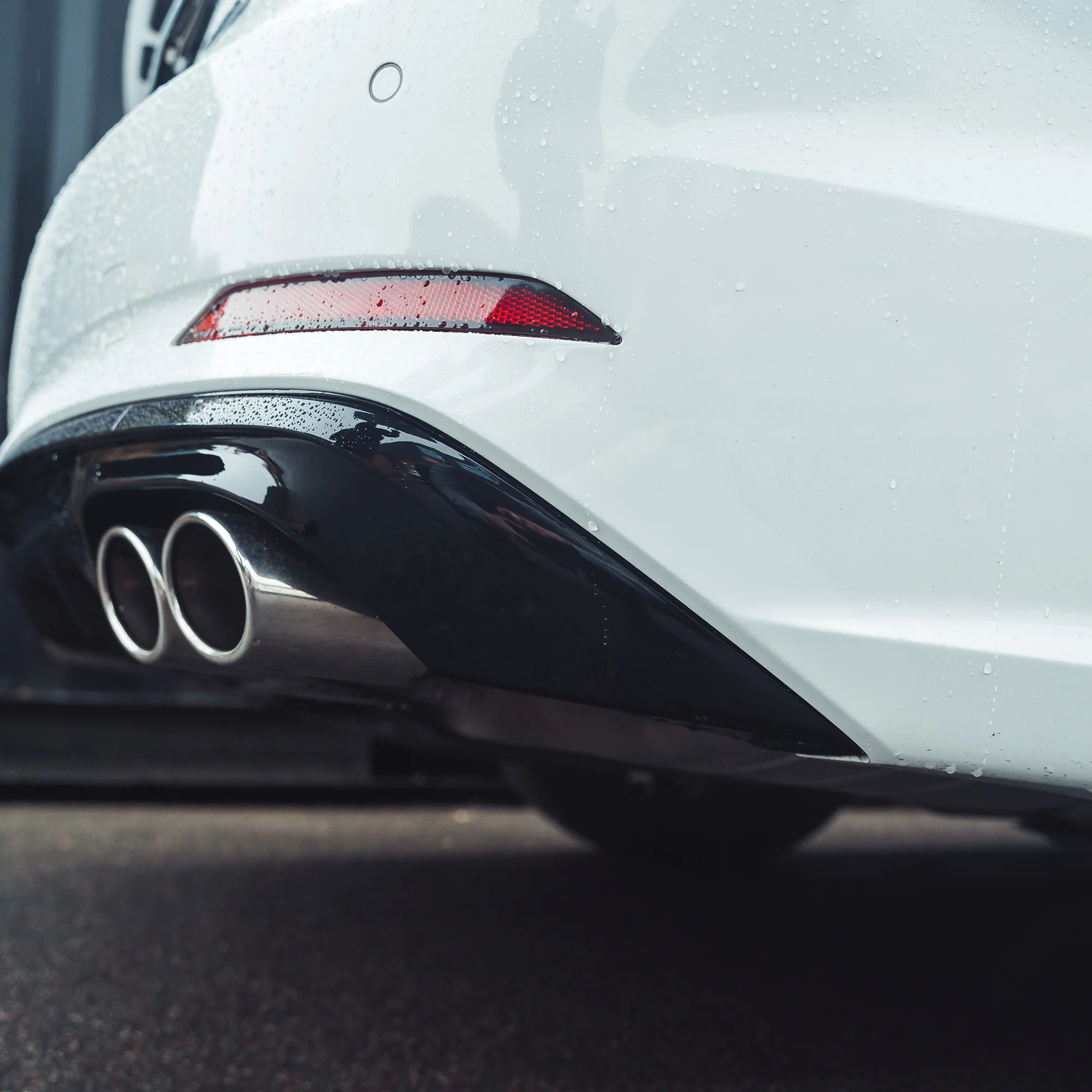 AUDI A5/S5 B9 2016-2019 GLOSS BLACK DIFFUSER-Diffuser-BLAK BY CT-CT Carbon - High-quality carbon fiber and gloss black aerodynamic parts for premium sports and luxury vehicles.