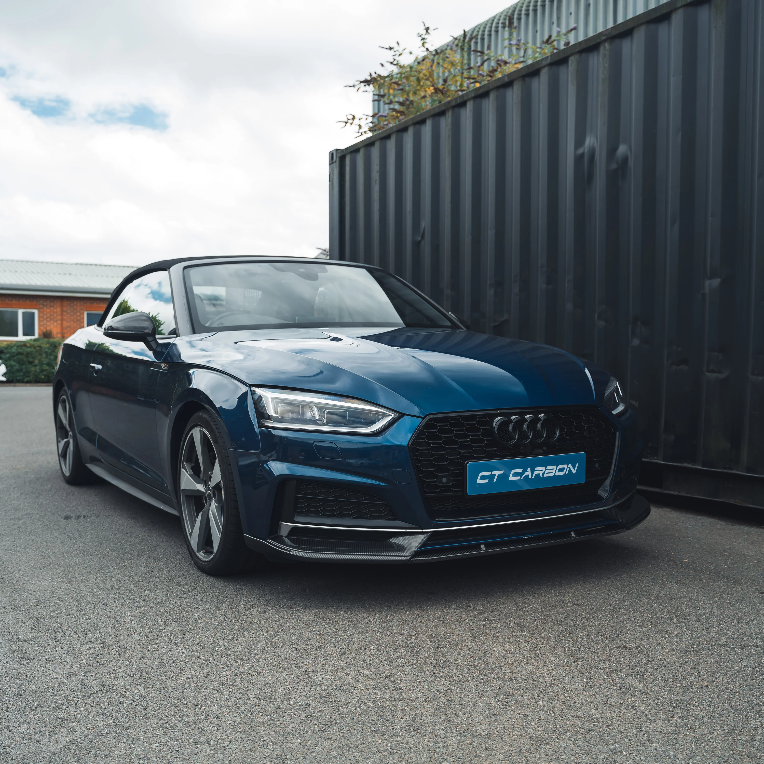 AUDI A5 S5 B9 CARBON FIBRE SPLITTER-Splitter-CT CARBON-CT Carbon - High-quality carbon fiber and gloss black aerodynamic parts for premium sports and luxury vehicles.