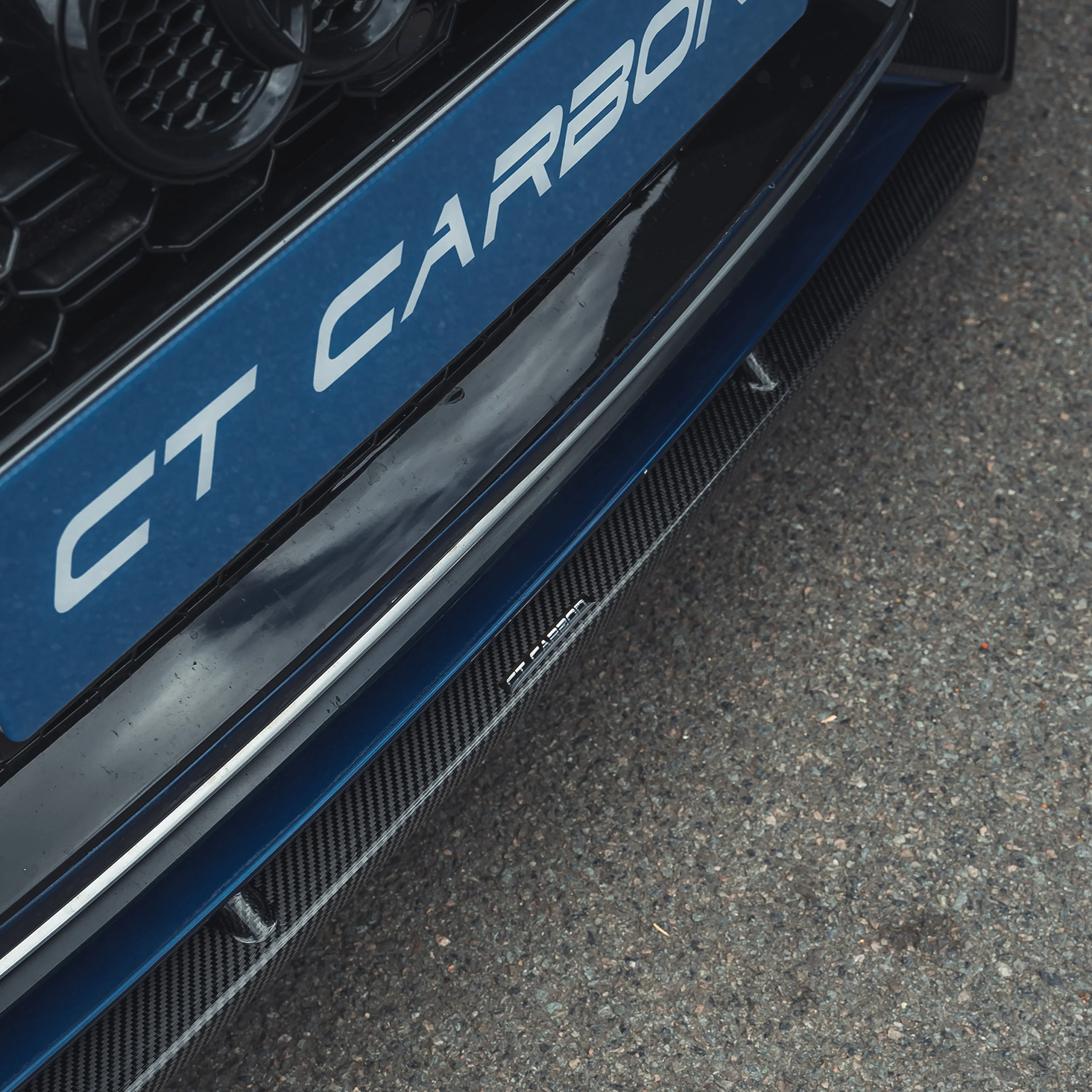 AUDI A5 S5 B9 CARBON FIBRE SPLITTER-Splitter-CT CARBON-CT Carbon - High-quality carbon fiber and gloss black aerodynamic parts for premium sports and luxury vehicles.