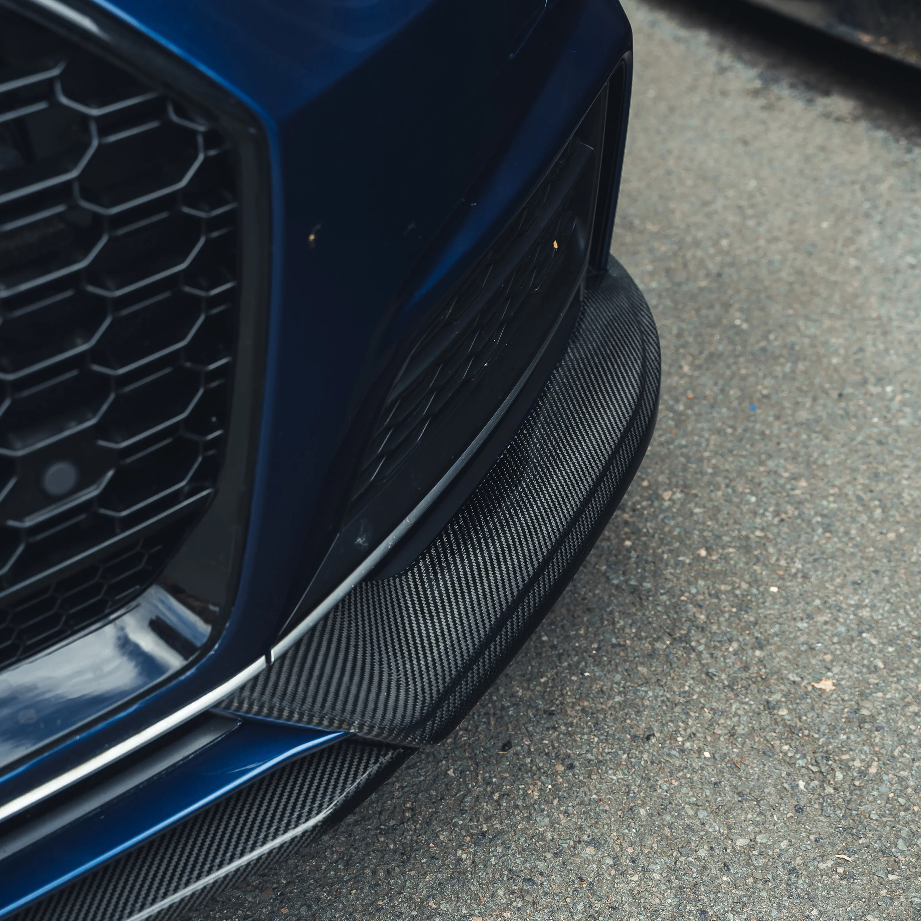 AUDI A5 S5 B9 CARBON FIBRE SPLITTER-Splitter-CT CARBON-CT Carbon - High-quality carbon fiber and gloss black aerodynamic parts for premium sports and luxury vehicles.