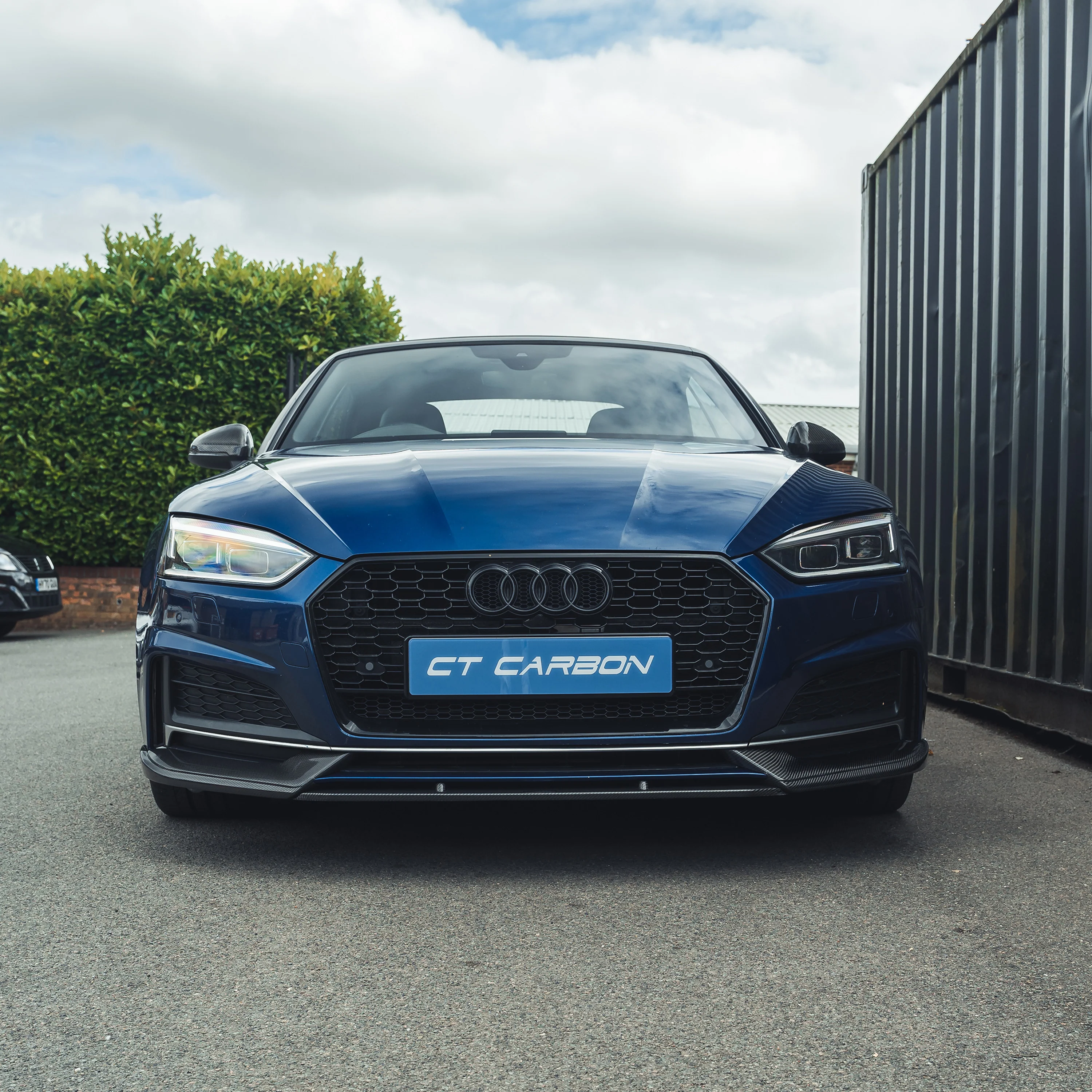 AUDI A5 S5 B9 CARBON FIBRE SPLITTER-Splitter-CT CARBON-CT Carbon - High-quality carbon fiber and gloss black aerodynamic parts for premium sports and luxury vehicles.