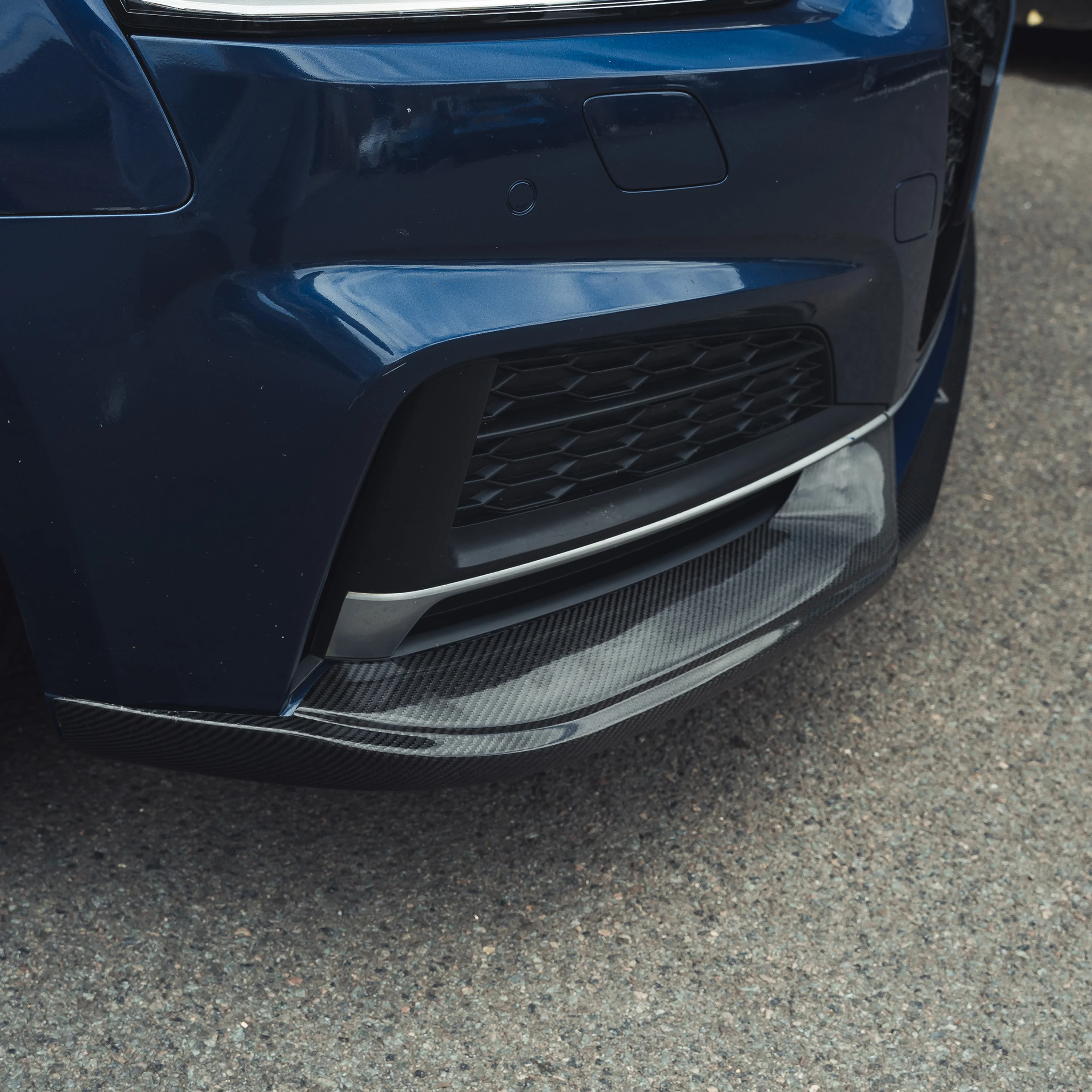 AUDI A5 S5 B9 CARBON FIBRE SPLITTER-Splitter-CT CARBON-CT Carbon - High-quality carbon fiber and gloss black aerodynamic parts for premium sports and luxury vehicles.
