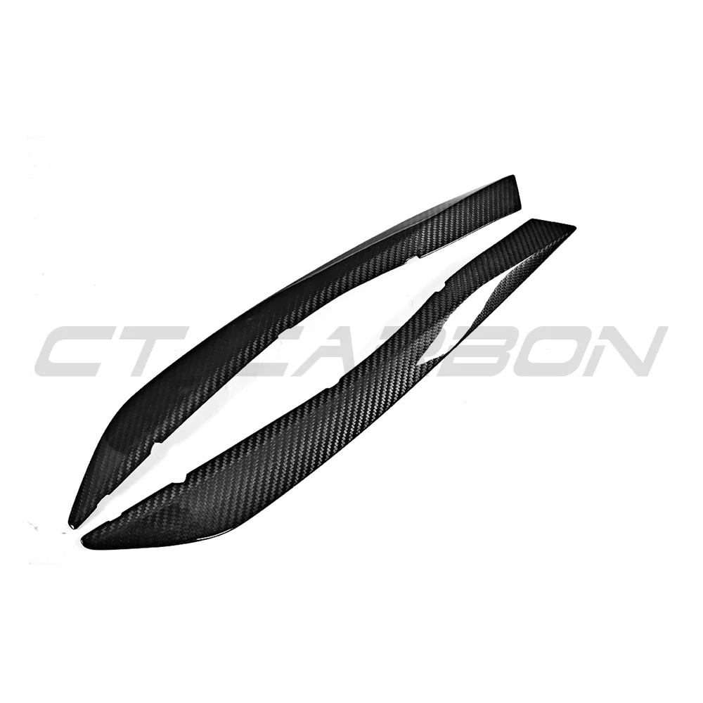 AUDI A5/S5/RS5 B9 COUPE 2016-2019 CARBON FIBRE HEADLIGHT EYEBROWS-Accessories-CT CARBON-CT Carbon - High-quality carbon fiber and gloss black aerodynamic parts for premium sports and luxury vehicles.