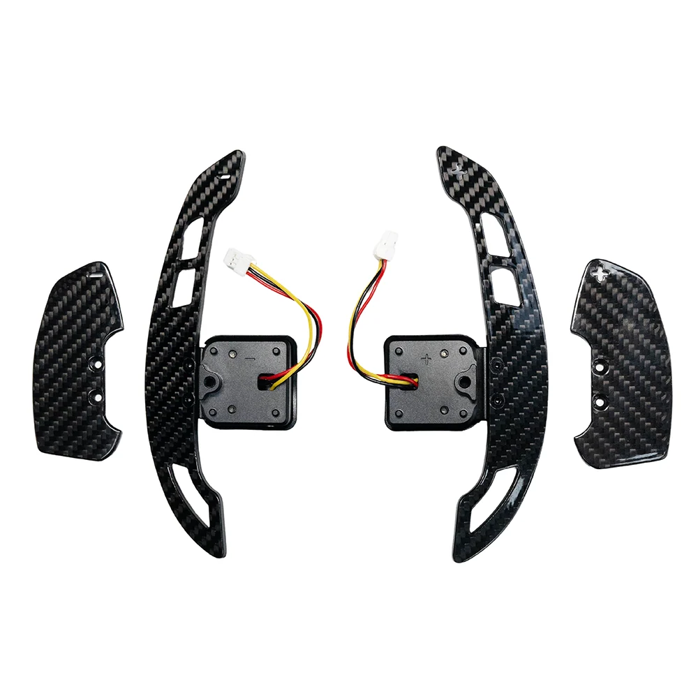 AUDI RS6/RS7/RSQ8 MAGNETIC 2019+ CARBON FIBRE SHIFTER PADDLES-Accessories-CT CARBON-CT Carbon - High-quality carbon fiber and gloss black aerodynamic parts for premium sports and luxury vehicles.