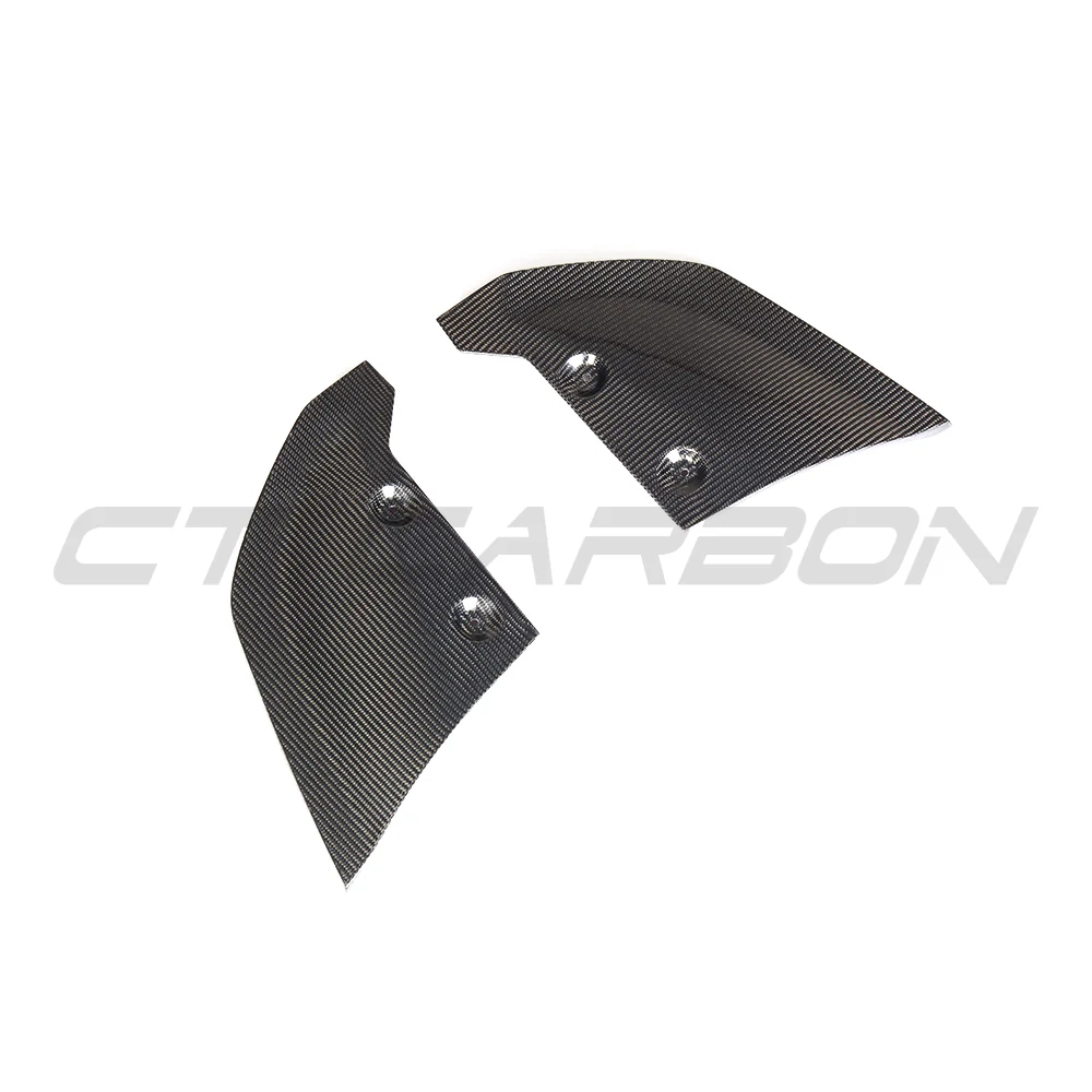 AUDI R8 V10 GEN 2 2015-2019 CARBON FIBRE REAR BUMPER LOWER CORNERS-Accessories-CT CARBON-CT Carbon - High-quality carbon fiber and gloss black aerodynamic parts for premium sports and luxury vehicles.