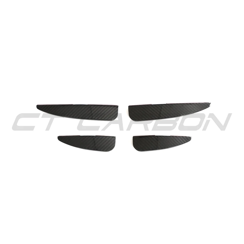 AUDI R8 V10 GEN 2.5 2020-2023 CARBON FIBRE FRONT CANARDS-Accessories-CT CARBON-CT Carbon - High-quality carbon fiber and gloss black aerodynamic parts for premium sports and luxury vehicles.