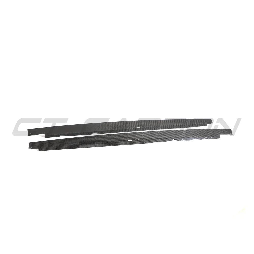 AUDI R8 V10 GEN 2.5 CARBON FIBRE SIDE SKIRTS-Side Skirts-CT CARBON-CT Carbon - High-quality carbon fiber and gloss black aerodynamic parts for premium sports and luxury vehicles.