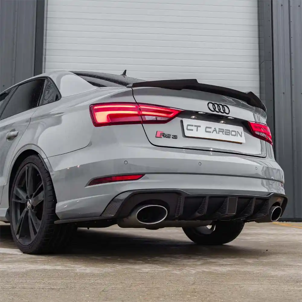AUDI RS3 8V SALOON REAR CARBON DIFFUSER WITH DTM LIGHT