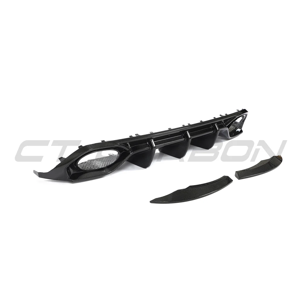 AUDI RS3 8Y 2022-2024 SPORTBACK CARBON FIBRE DIFFUSER - CT DESIGN-Diffuser-CT CARBON-CT Carbon - High-quality carbon fiber and gloss black aerodynamic parts for premium sports and luxury vehicles.