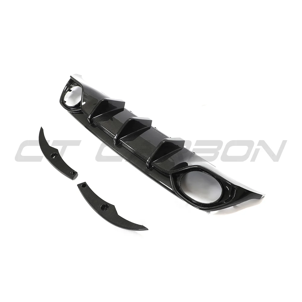AUDI RS3 8Y 2022-2024 SPORTBACK CARBON FIBRE DIFFUSER - CT DESIGN-Diffuser-CT CARBON-CT Carbon - High-quality carbon fiber and gloss black aerodynamic parts for premium sports and luxury vehicles.