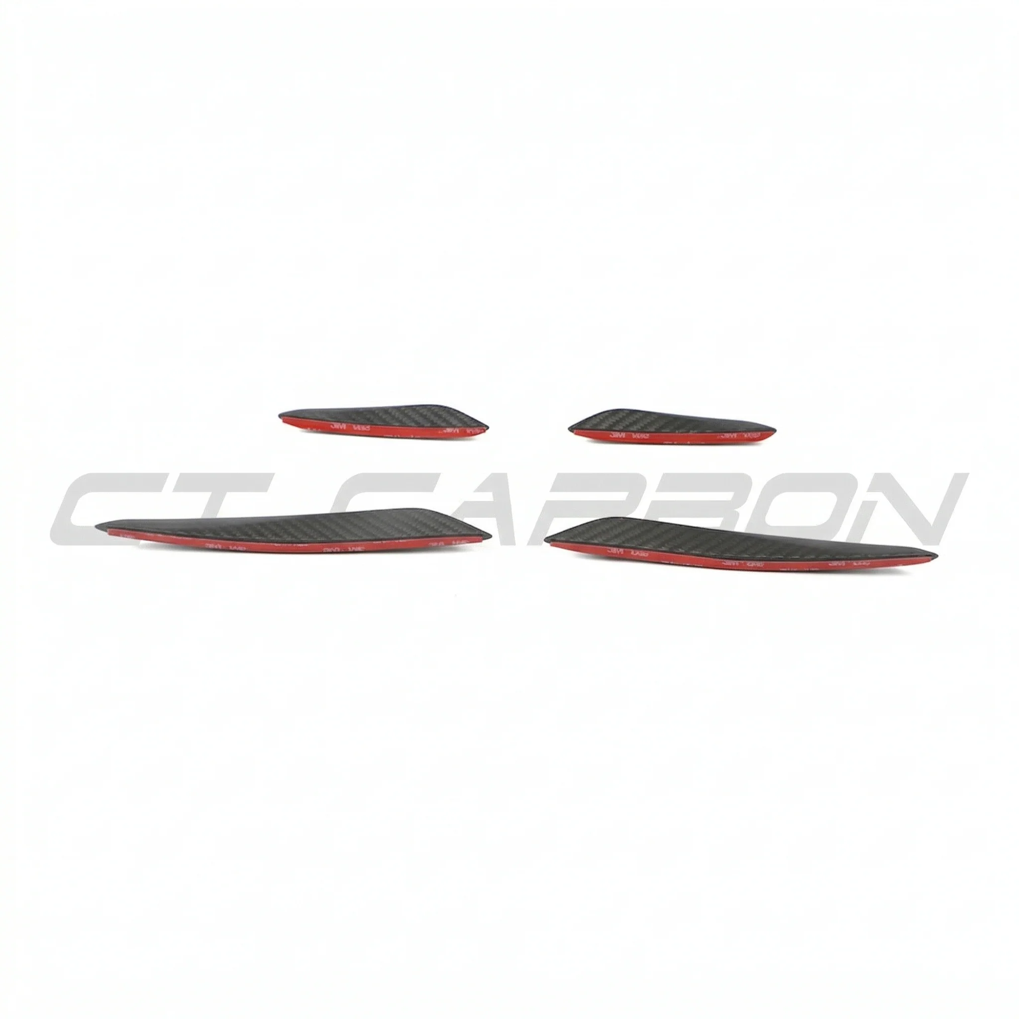 AUDI RS3 8Y 2025+ MATTE CARBON FIBRE FRONT BUMPER CANARDS - CT DESIGN