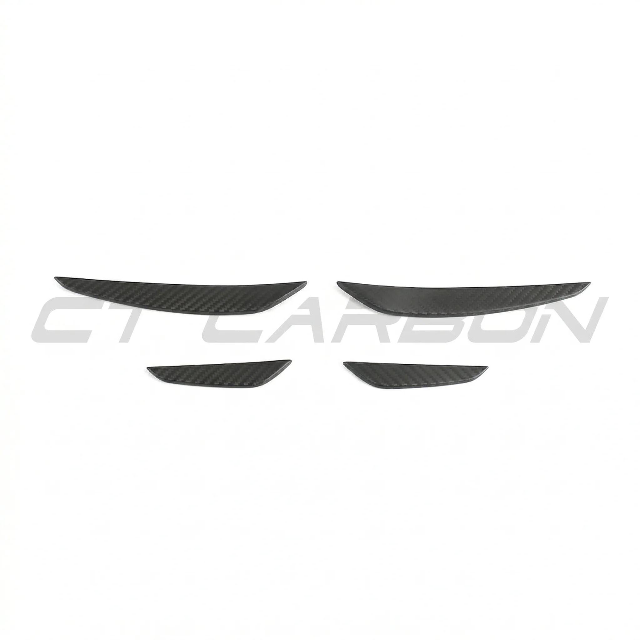 AUDI RS3 8Y 2025+ MATTE CARBON FIBRE FRONT BUMPER CANARDS - CT DESIGN