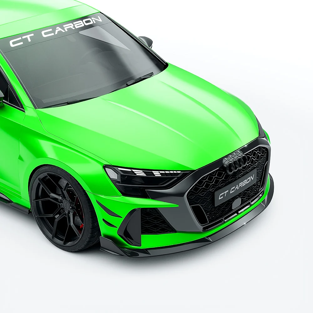 AUDI RS3 8Y 2025+ FACELIFT SPORTBACK FULL CARBON FIBRE KIT - CT DESIGN-Kit-CT CARBON-CT Carbon - High-quality carbon fiber and gloss black aerodynamic parts for premium sports and luxury vehicles.