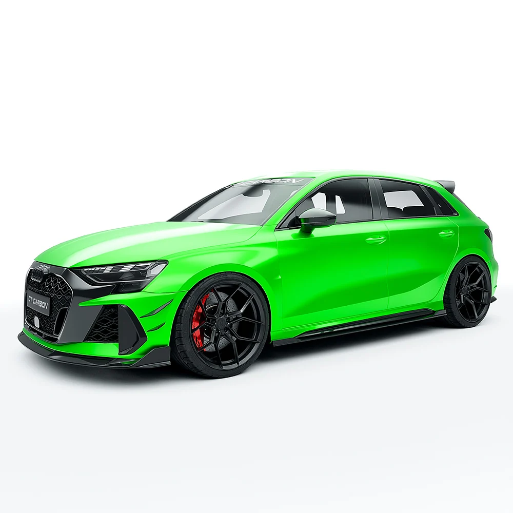 AUDI RS3 8Y 2025+ FACELIFT SPORTBACK FULL CARBON FIBRE KIT - CT DESIGN-Kit-CT CARBON-CT Carbon - High-quality carbon fiber and gloss black aerodynamic parts for premium sports and luxury vehicles.