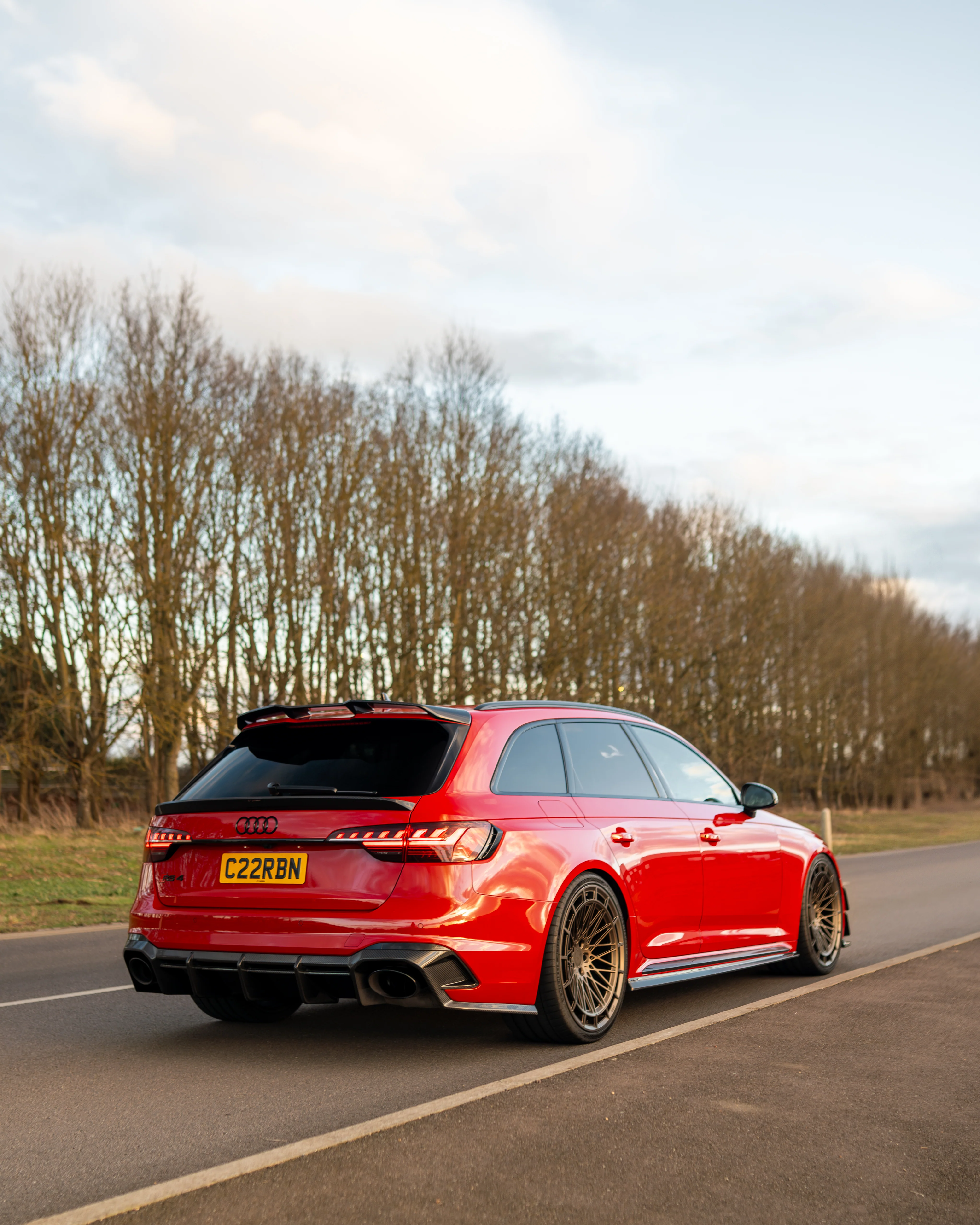 AUDI A4/S4/RS4 B9 & 9.5 CARBON FIBRE MIDDLE SPOILER - CT DESIGN-Spoiler-CT CARBON-CT Carbon - High-quality carbon fiber and gloss black aerodynamic parts for premium sports and luxury vehicles.