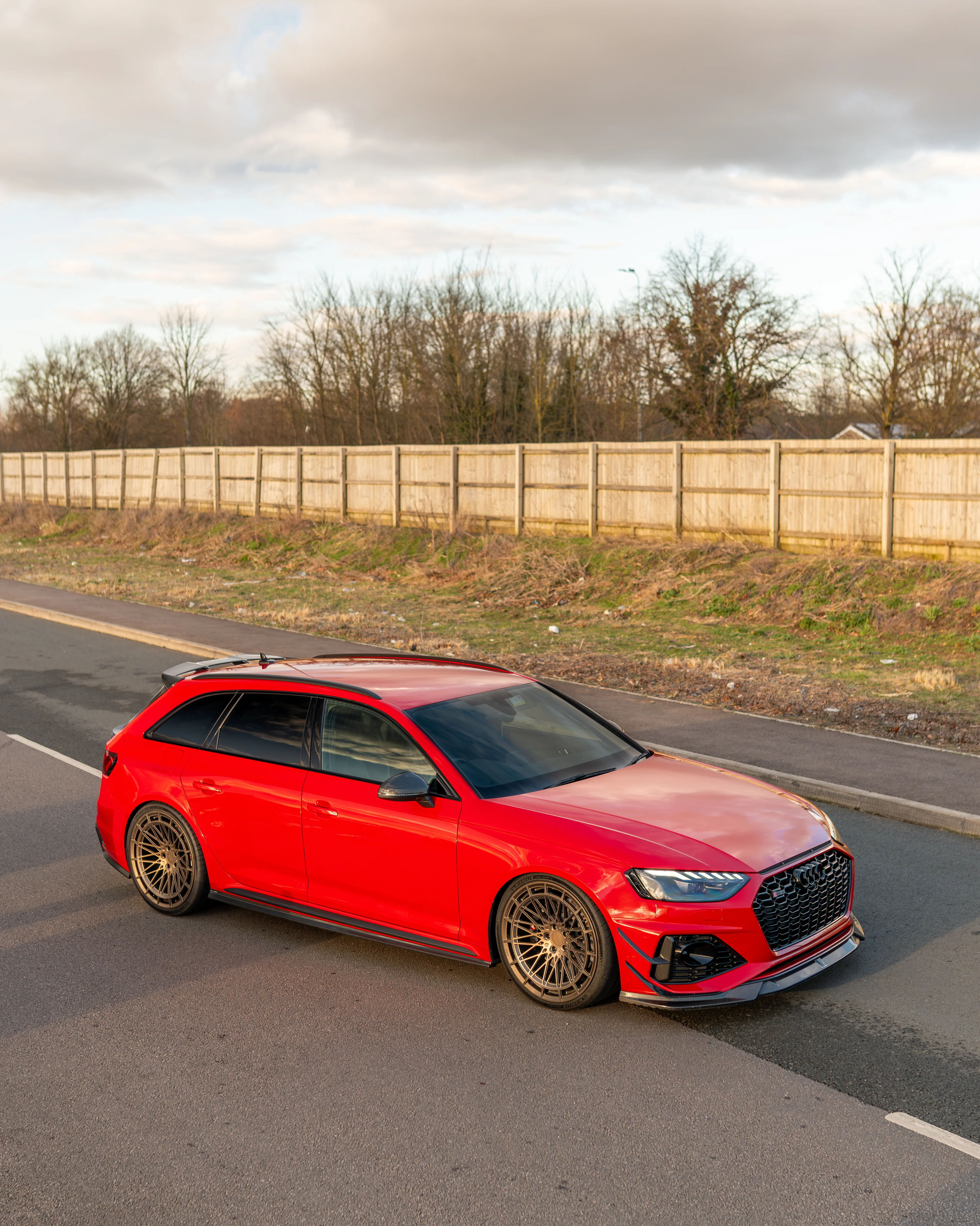 AUDI RS4 B9.5 CARBON FIBRE FRONT CANARDS- CT DESIGN-Accessories-CT CARBON-CT Carbon - High-quality carbon fiber and gloss black aerodynamic parts for premium sports and luxury vehicles.