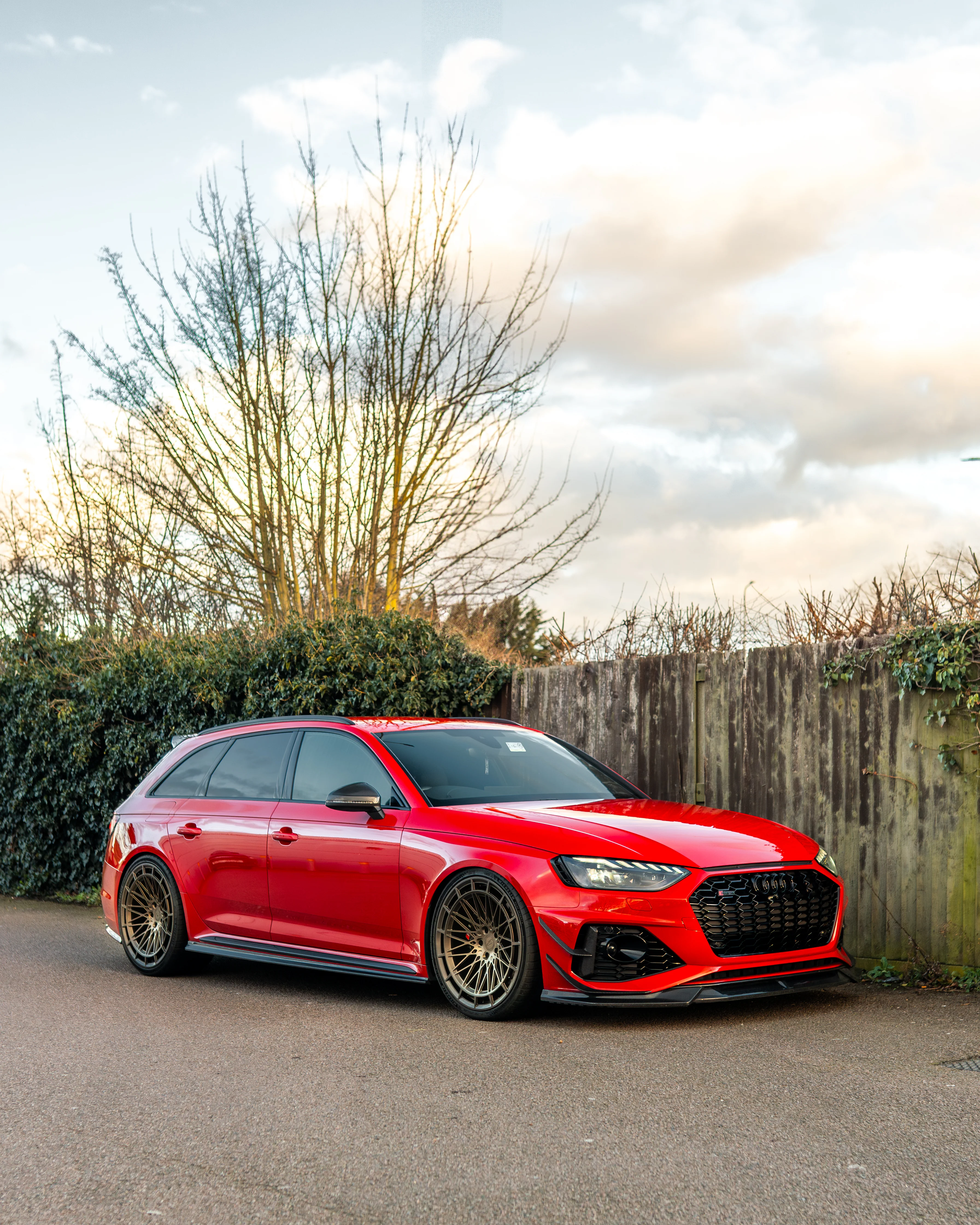 AUDI RS4 B9.5 CARBON FIBRE FRONT CANARDS- CT DESIGN-Accessories-CT CARBON-CT Carbon - High-quality carbon fiber and gloss black aerodynamic parts for premium sports and luxury vehicles.
