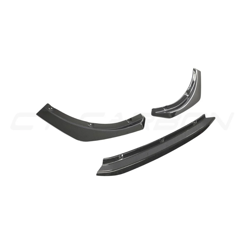 AUDI RS4 B9.5 CARBON FIBRE SPLITTER - CT DESIGN-Splitter-CT CARBON-CT Carbon - High-quality carbon fiber and gloss black aerodynamic parts for premium sports and luxury vehicles.