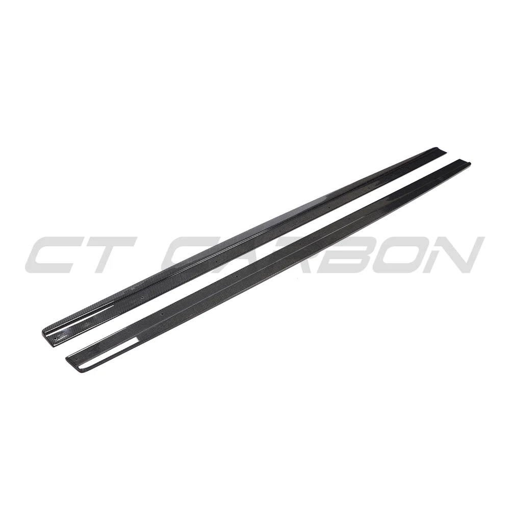 AUDI RS6 C7/C7.5 2013-2018 CARBON FIBRE SIDE SKIRTS-Side Skirts-CT CARBON-CT Carbon - High-quality carbon fiber and gloss black aerodynamic parts for premium sports and luxury vehicles.