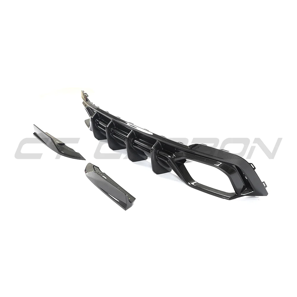 AUDI RS6/RS7 C8 CARBON FIBRE DIFFUSER - CT DESIGN-Diffuser-CT CARBON-CT Carbon - High-quality carbon fiber and gloss black aerodynamic parts for premium sports and luxury vehicles.