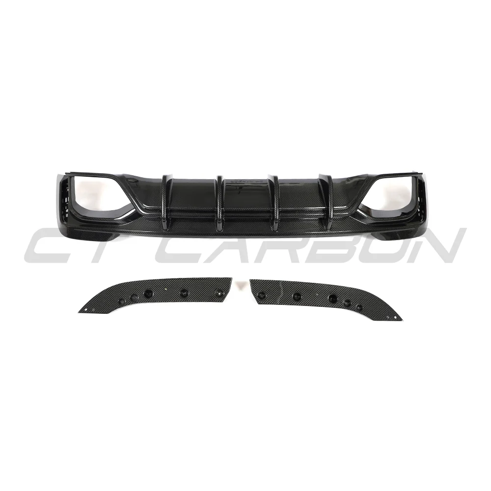 AUDI RS6/RS7 C8 CARBON FIBRE DIFFUSER - CT DESIGN-Diffuser-CT CARBON-CT Carbon - High-quality carbon fiber and gloss black aerodynamic parts for premium sports and luxury vehicles.