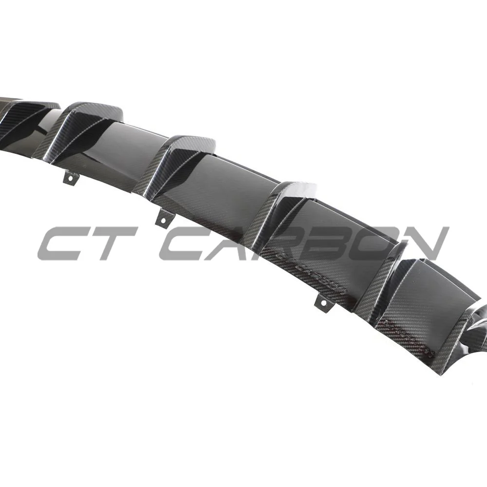 AUDI RS6/RS7 C8 CARBON FIBRE DIFFUSER - CT DESIGN-Diffuser-CT CARBON-CT Carbon - High-quality carbon fiber and gloss black aerodynamic parts for premium sports and luxury vehicles.