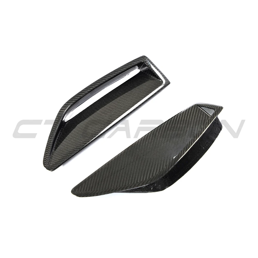 AUDI RS6/RS7 C8 AVANT CARBON FIBRE FRONT BUMPER VENT TRIM-Accessories-CT CARBON-CT Carbon - High-quality carbon fiber and gloss black aerodynamic parts for premium sports and luxury vehicles.