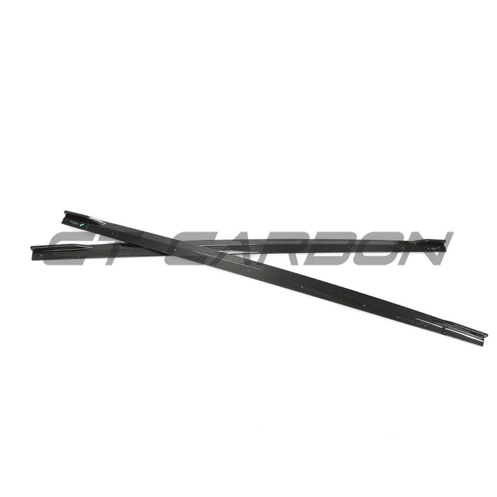 AUDI RS6/RS7 C8 AVANT CARBON FIBRE SIDE SKIRTS - CT DESIGN-Side Skirts-CT CARBON-CT Carbon - High-quality carbon fiber and gloss black aerodynamic parts for premium sports and luxury vehicles.