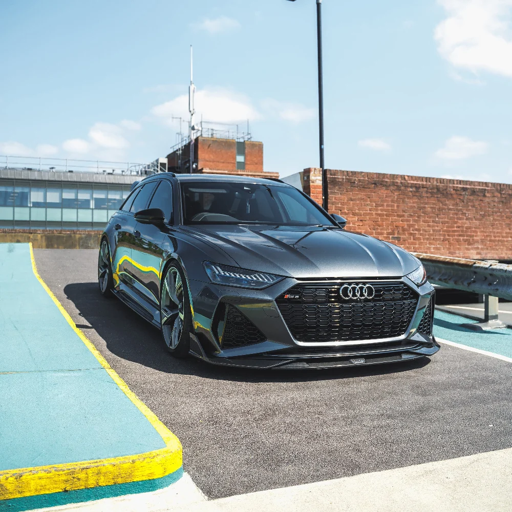 CT CARBON Full Kit AUDI RS6 C8 AVANT CARBON FIBRE SPLITTER - CT DESIGN