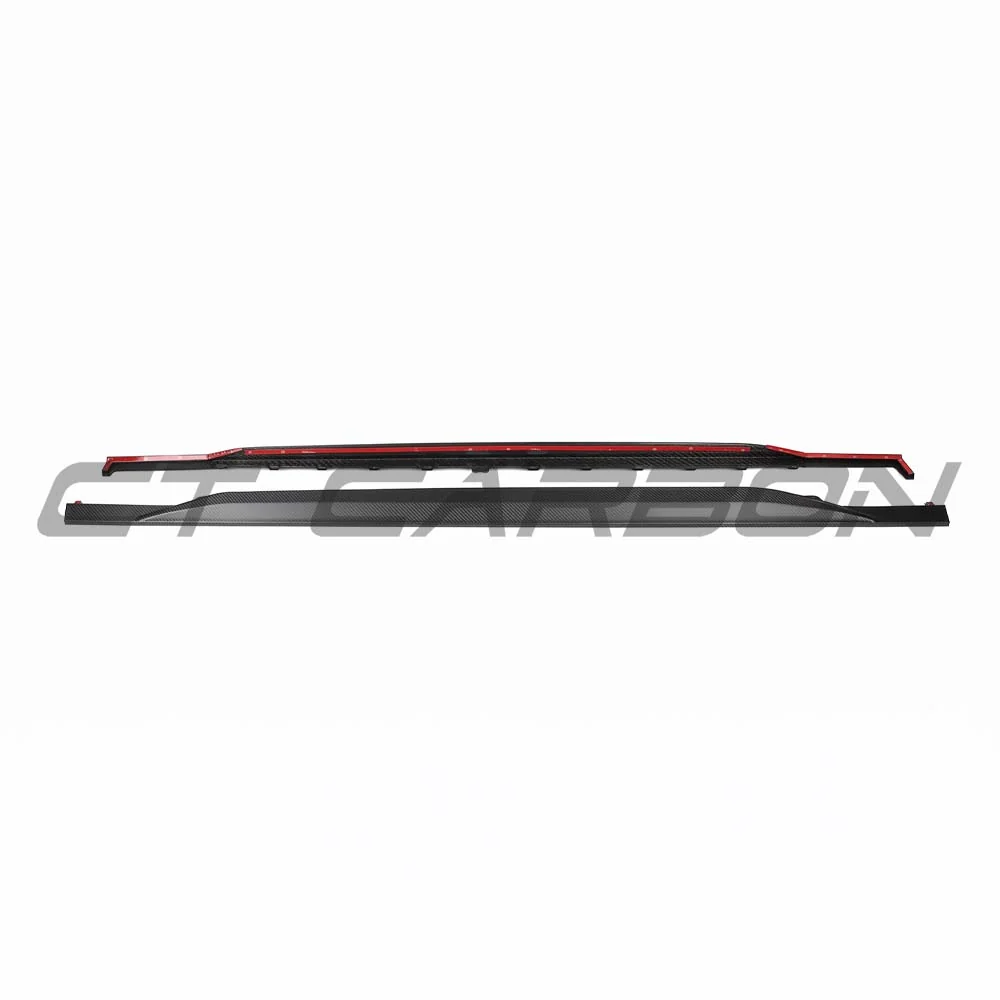 AUDI RS6/RS7 C8 AVANT MATTE CARBON FIBRE SIDE SKIRTS - CT DESIGN - V2