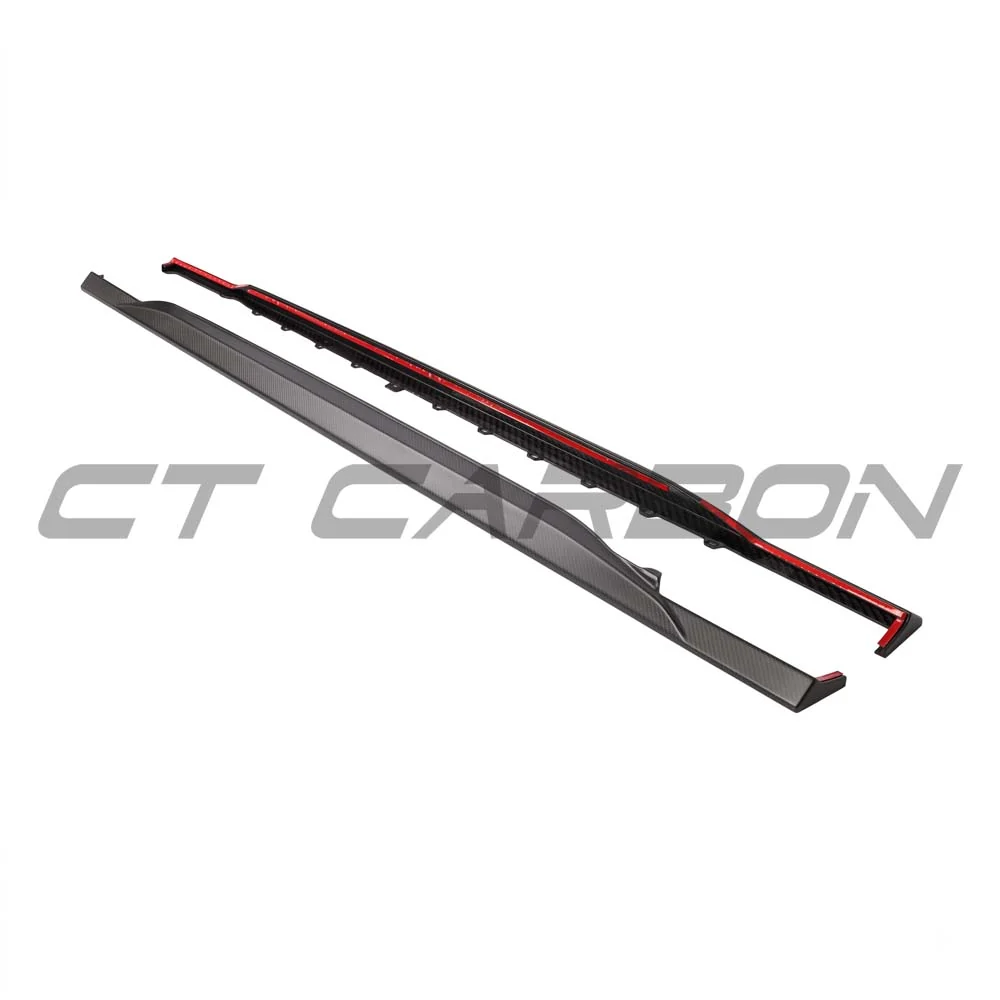 AUDI RS6/RS7 C8 AVANT MATTE CARBON FIBRE SIDE SKIRTS - CT DESIGN - V2
