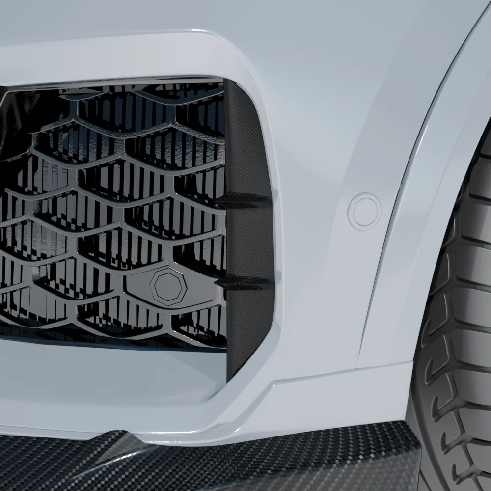 grille of the audi rsq8 facelift