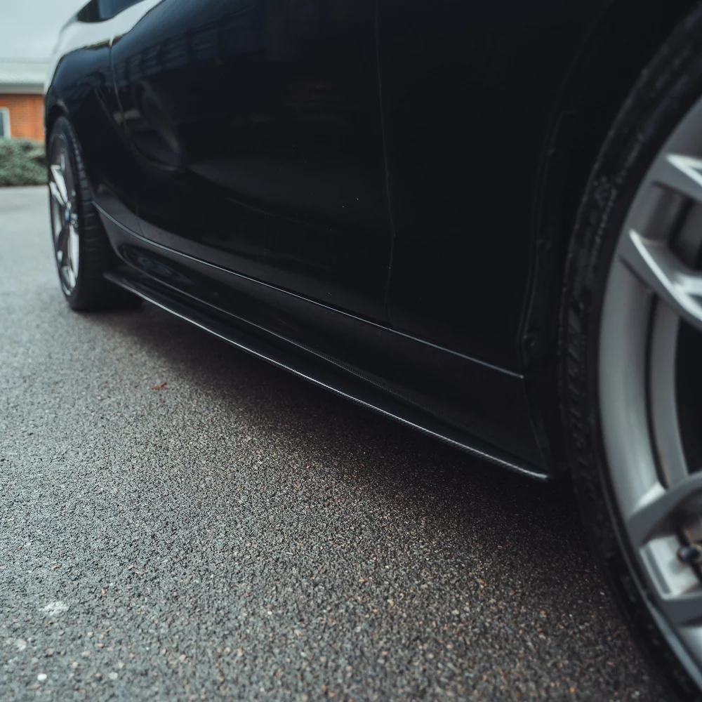 BMW 1 & 2 SERIES F20/F22/F23 CARBON FIBRE SIDE SKIRTS - MP STYLE-Side Skirts-CT CARBON-CT Carbon - High-quality carbon fiber and gloss black aerodynamic parts for premium sports and luxury vehicles.