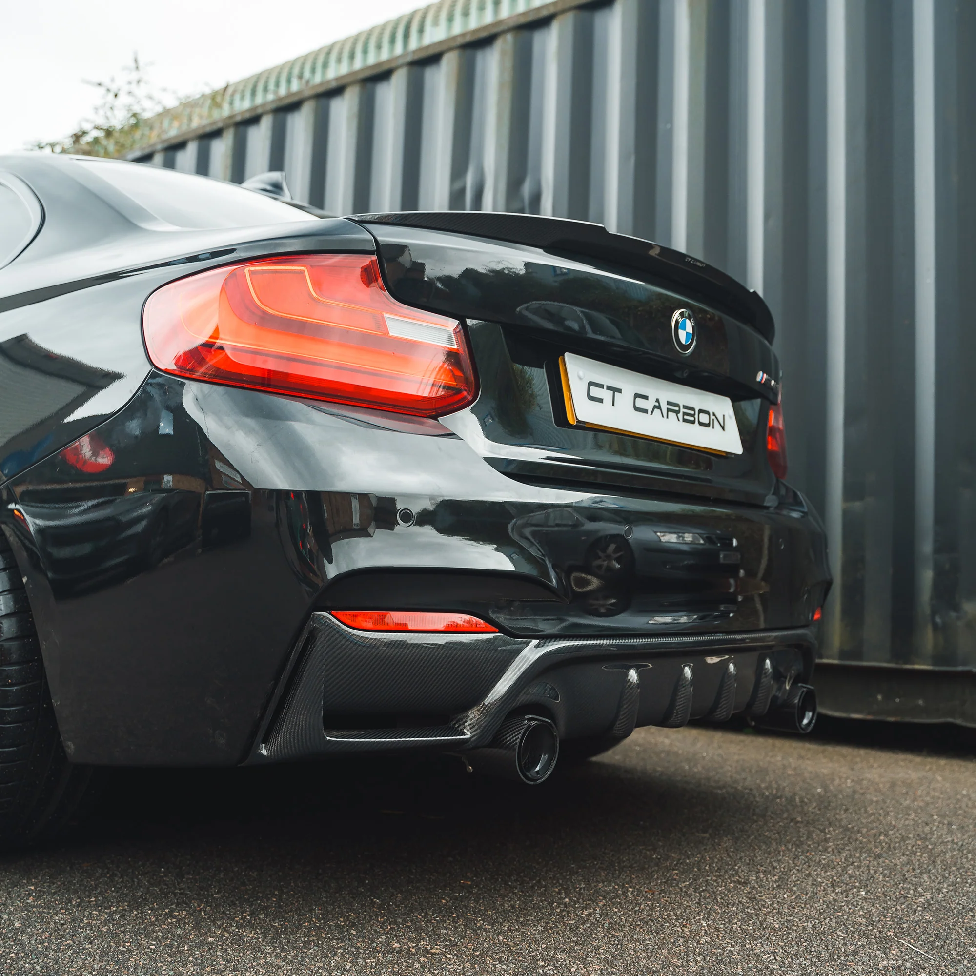BMW 2 SERIES F22/F23 CARBON FIBRE DIFFUSER - MP STYLE-Diffuser-CT CARBON-CT Carbon - High-quality carbon fiber and gloss black aerodynamic parts for premium sports and luxury vehicles.