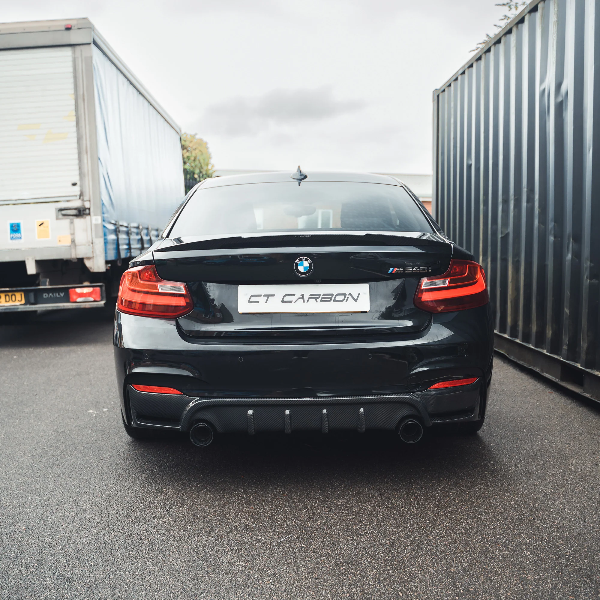 BMW 2 SERIES F22/F23 CARBON FIBRE DIFFUSER - MP STYLE-Diffuser-CT CARBON-CT Carbon - High-quality carbon fiber and gloss black aerodynamic parts for premium sports and luxury vehicles.