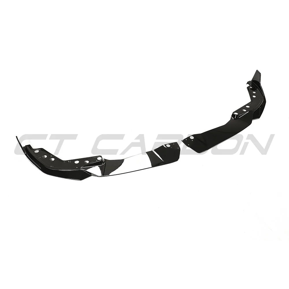 BMW 3 SERIES 2022+ G20/G21 GLOSS BLACK LCI SPLITTER-Splitter-BLAK BY CT-CT Carbon - High-quality carbon fiber and gloss black aerodynamic parts for premium sports and luxury vehicles.