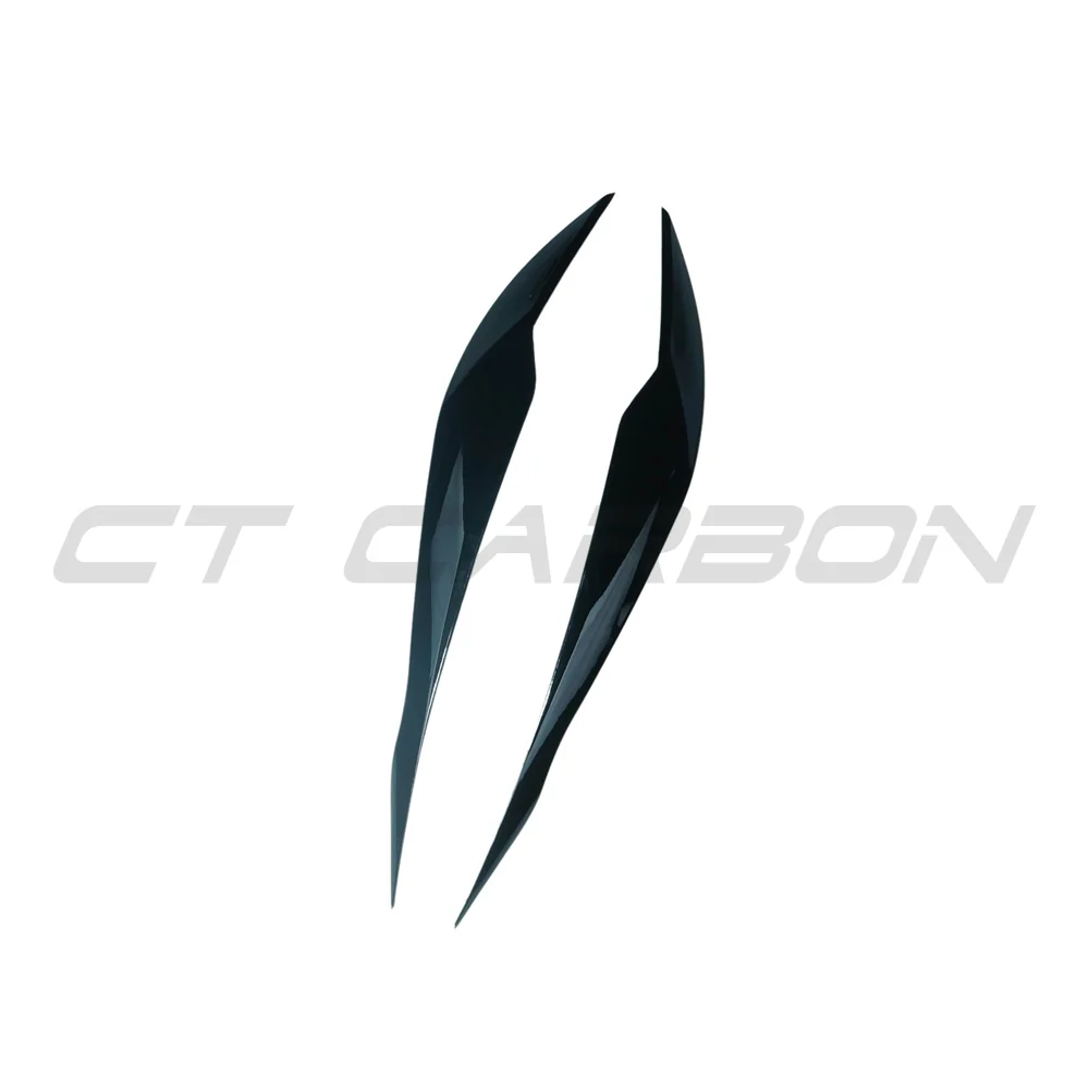 BMW 3 SERIES F30/F31 GLOSS BLACK HEADLIGHT EYEBROWS/EYELIDS-Accessories-BLAK BY CT-CT Carbon - High-quality carbon fiber and gloss black aerodynamic parts for premium sports and luxury vehicles.