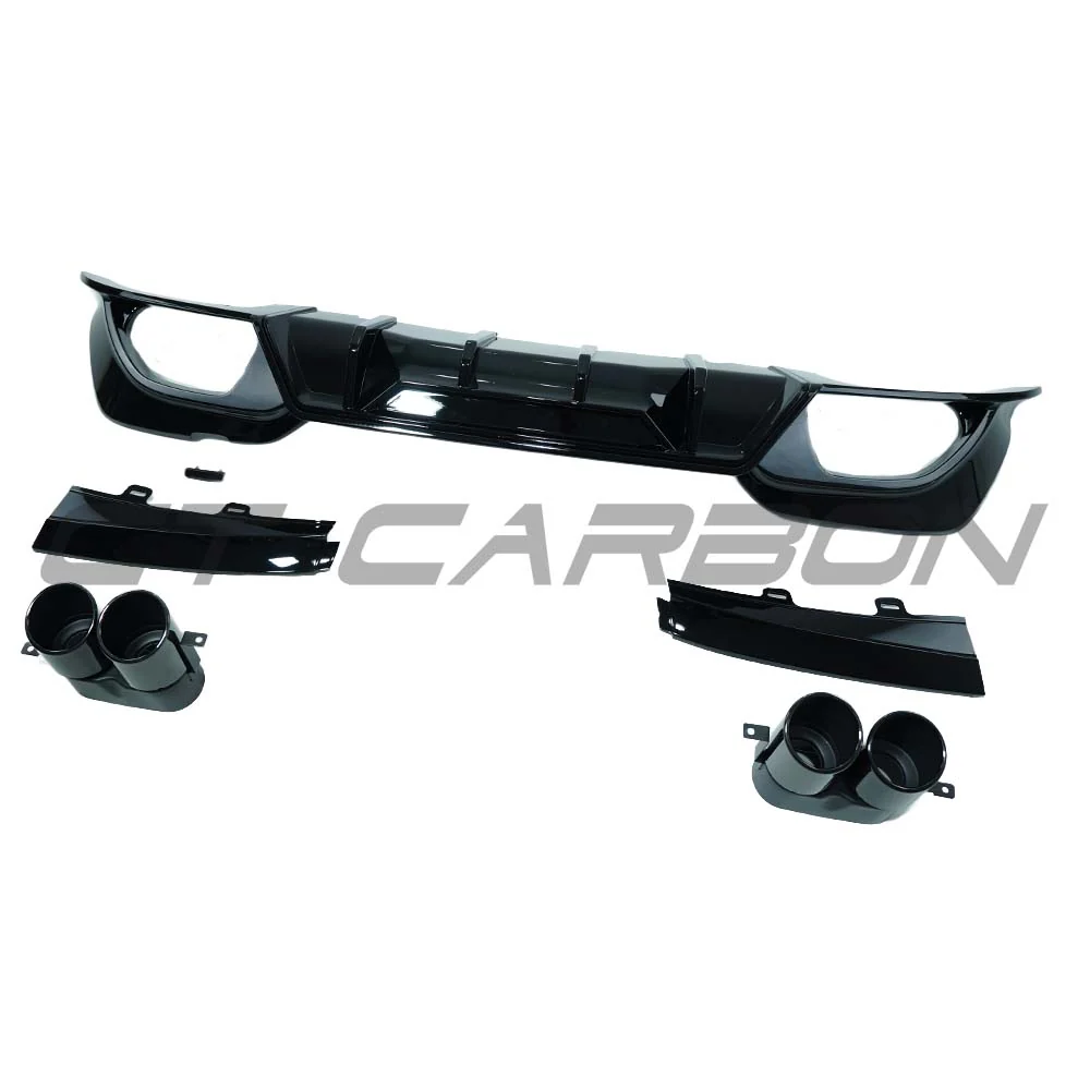 BMW 3 SERIES G20/G21 2018-2022 PRE-LCI GLOSS BLACK DIFFUSER AND TIPS - V3