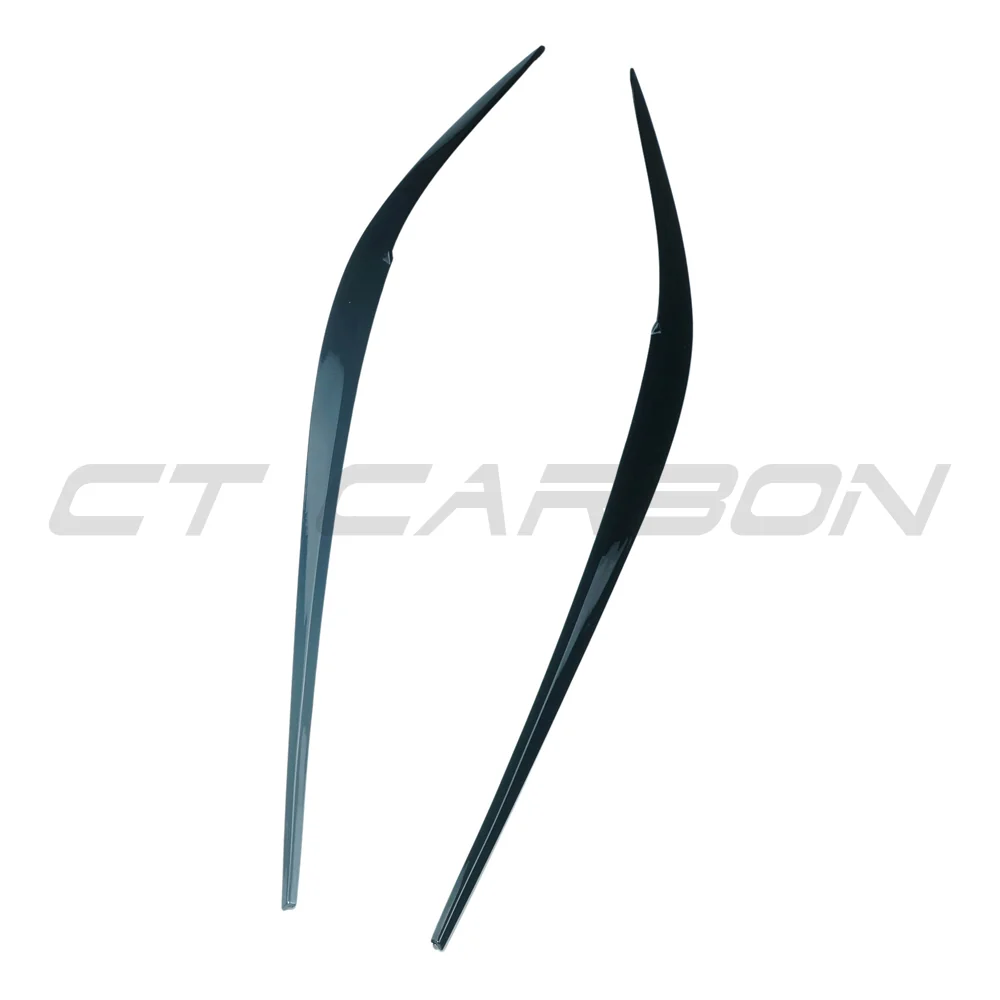 BMW G20 3 SERIES GLOSS BLACK HEADLIGHT EYEBROWS/EYELIDS (2018-2022)-Spoiler-BLAK BY CT-CT Carbon - High-quality carbon fiber and gloss black aerodynamic parts for premium sports and luxury vehicles.