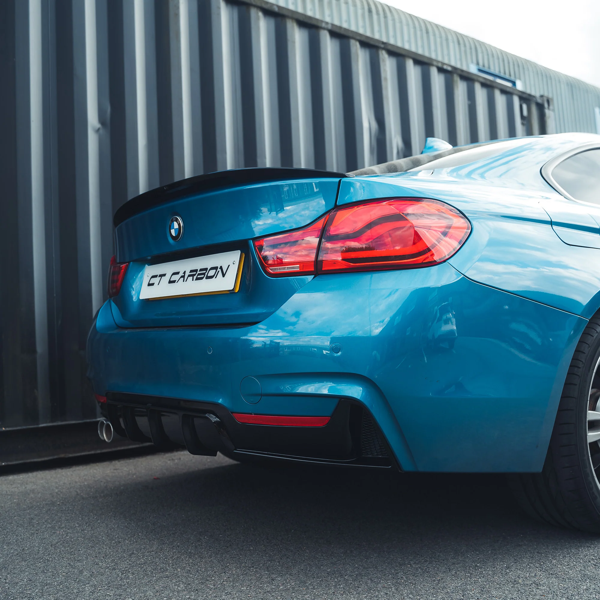 BMW 4 SERIES F32 GLOSS BLACK FULL KIT (TWIN EXHAUST) - MP STYLE - BLAK BY CT CARBON-Kit-BLAK BY CT-CT Carbon - High-quality carbon fiber and gloss black aerodynamic parts for premium sports and luxury vehicles.