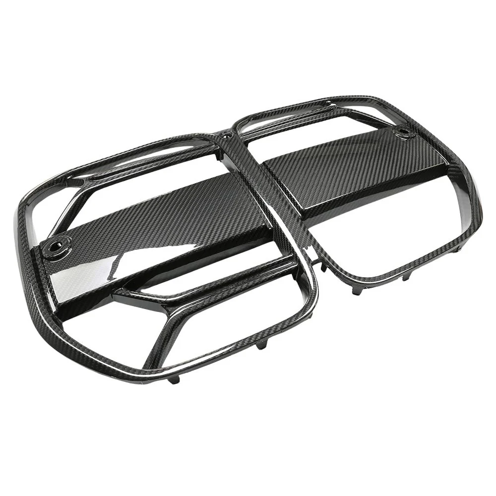 BMW 4 SERIES 2020+ G22/G23 CARBON FIBRE CSL GRILLE - WITH ACC-Grille-CT CARBON-CT Carbon - High-quality carbon fiber and gloss black aerodynamic parts for premium sports and luxury vehicles.